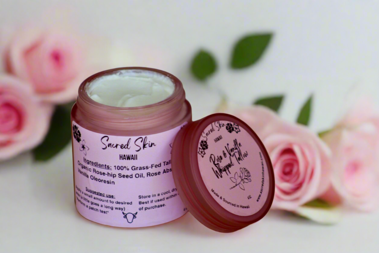 Rose & Vanilla Whipped Tallow Cream